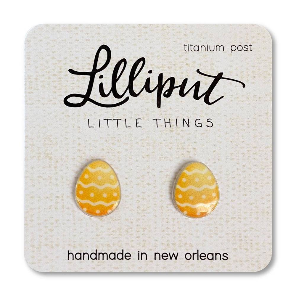 Yellow Easter Egg Earrings